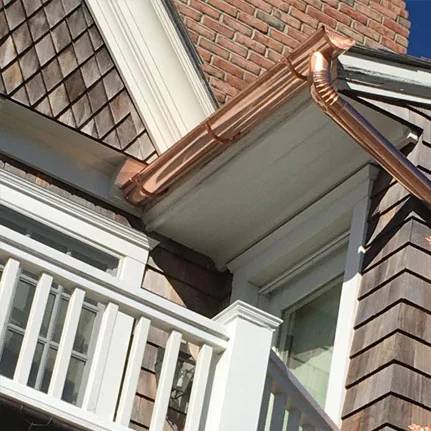 copper gutter installation Lloyd Harbor ny